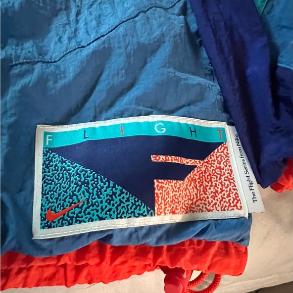 Stylish Men’s tricolor Nike flight pullover, lined track jacket; Sz 3X - Picture 2 of 8